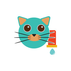 Plumbing Cat Logo Icon Design