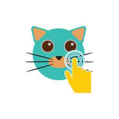 Touch Cat Logo Icon Design