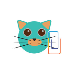 Clip Cat Logo Icon Design