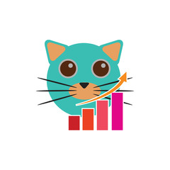 Graph Cat Logo Icon Design