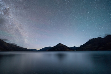 Panorama of Lake Wakatipu at Night