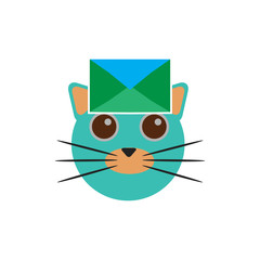 Mail Cat Logo Icon Design