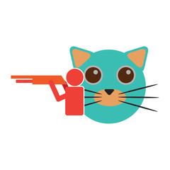 Hunt Cat Logo Icon Design