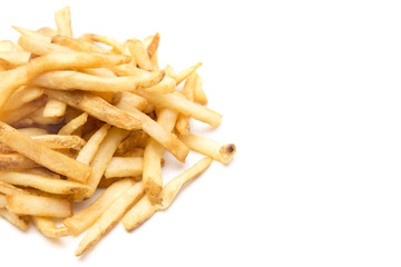 A Pile of French Fries with their Peels Included