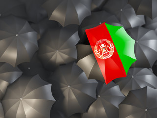 Fototapeta premium Umbrella with flag of afghanistan