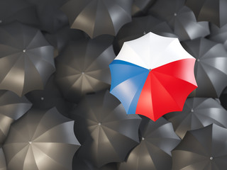 Umbrella with flag of czech republic