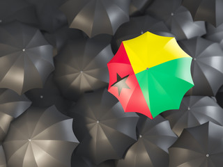 Umbrella with flag of guinea bissau