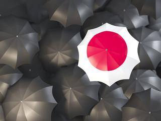 Umbrella with flag of japan