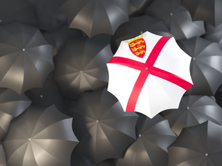 Umbrella with flag of jersey