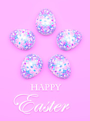 Fototapeta na wymiar Easter Greeting Card 3d illustration