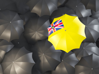 Umbrella with flag of niue