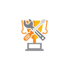 Repair Trophy Logo Icon Design