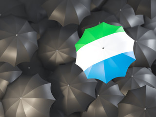 Umbrella with flag of sierra leone