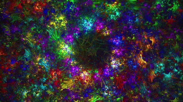 Abstract fractal colored lines full HD