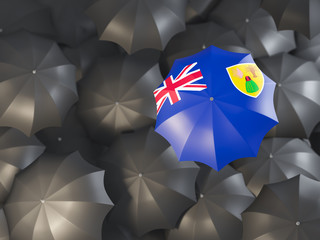 Umbrella with flag of turks and caicos islands