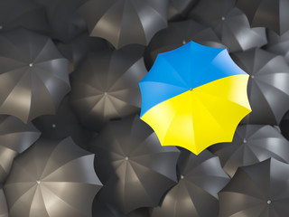 Umbrella with flag of ukraine