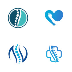 physical therapy logo vector icon illustration collection
