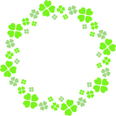 Four-leaf clover circle frame 2