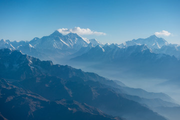 Rugged Himalayan Mountains in Morning Light