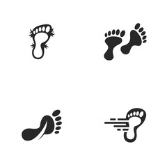 foot logo vector icon illustration collection
