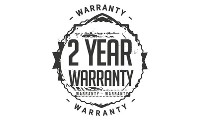 2 years warranty icon vintage rubber stamp guarantee