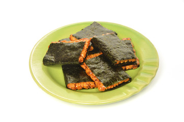 Traditional Japanese rice crackers-Norimaki senbei
