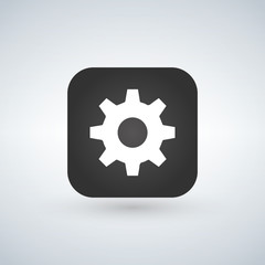 Gear settings or option app button, vector illustration.