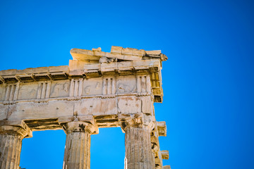 Datails at Parthenon Acropolis of Athens Archaeological Place