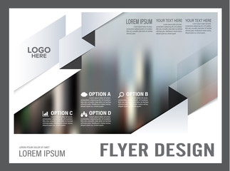 Black and white flyer design template. Annual Report Leaflet cover Brochure Layout. Presentation Modern background. illustration vector in A4 size