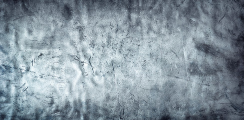 Fototapeta premium Crumpled metal background, texture of damaged stainless steel or aluminum (Website Head)