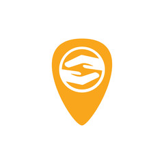Care Pin Logo Icon Design