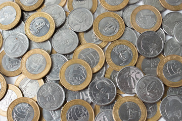 A lot of Brazilian Coins as a background