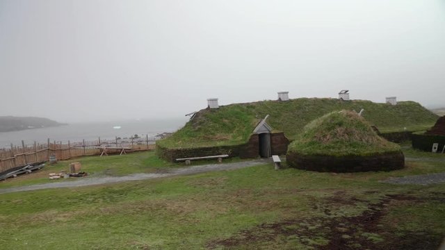 Viking settlement in l'anse aux meadows in Newfoundland Canada