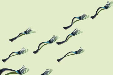 Surrealistische Collage &quot Creeping Forks&quot , freie Computerfantasie © i_valentin