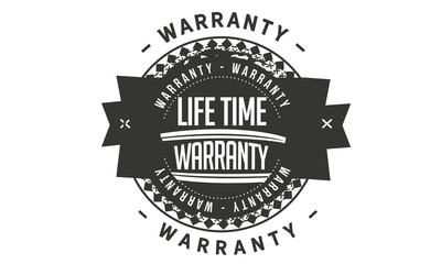 lifetime warranty icon vintage rubber stamp guarantee