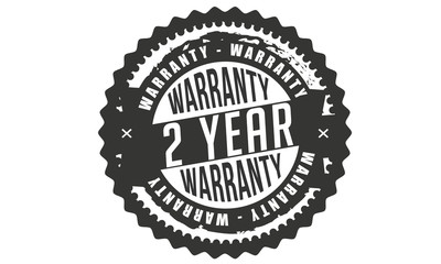 2 years warranty icon vintage rubber stamp guarantee