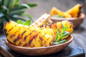 Grilled pineapple slices