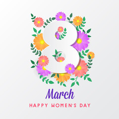 8 march womens day greeting card poster banner background