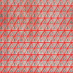 Folk ornamental. Mezen painting seamless pattern. Wood texture background