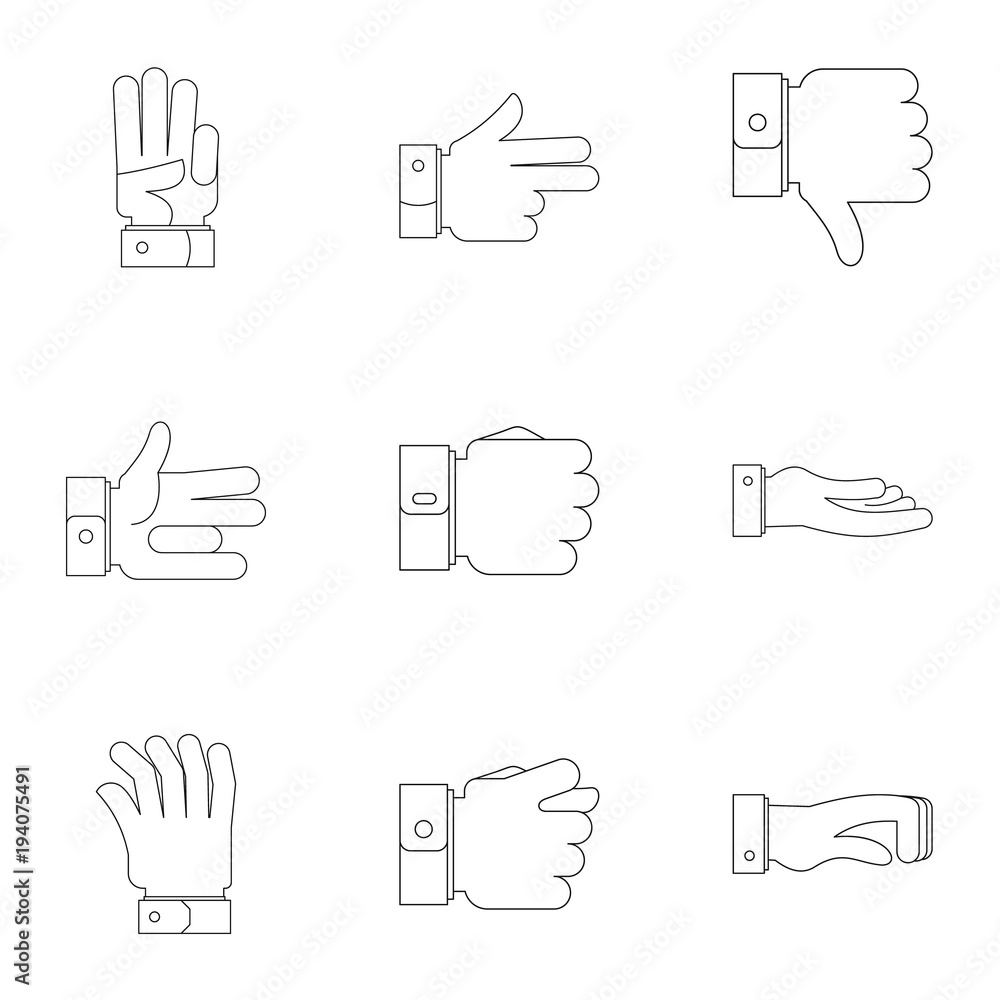 Poster motion flow icons set. outline set of 9 motion flow vector icons for web isolated on white backgroun