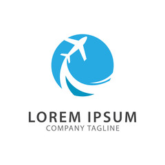 travel airplane logo template