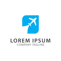 travel airplane logo template