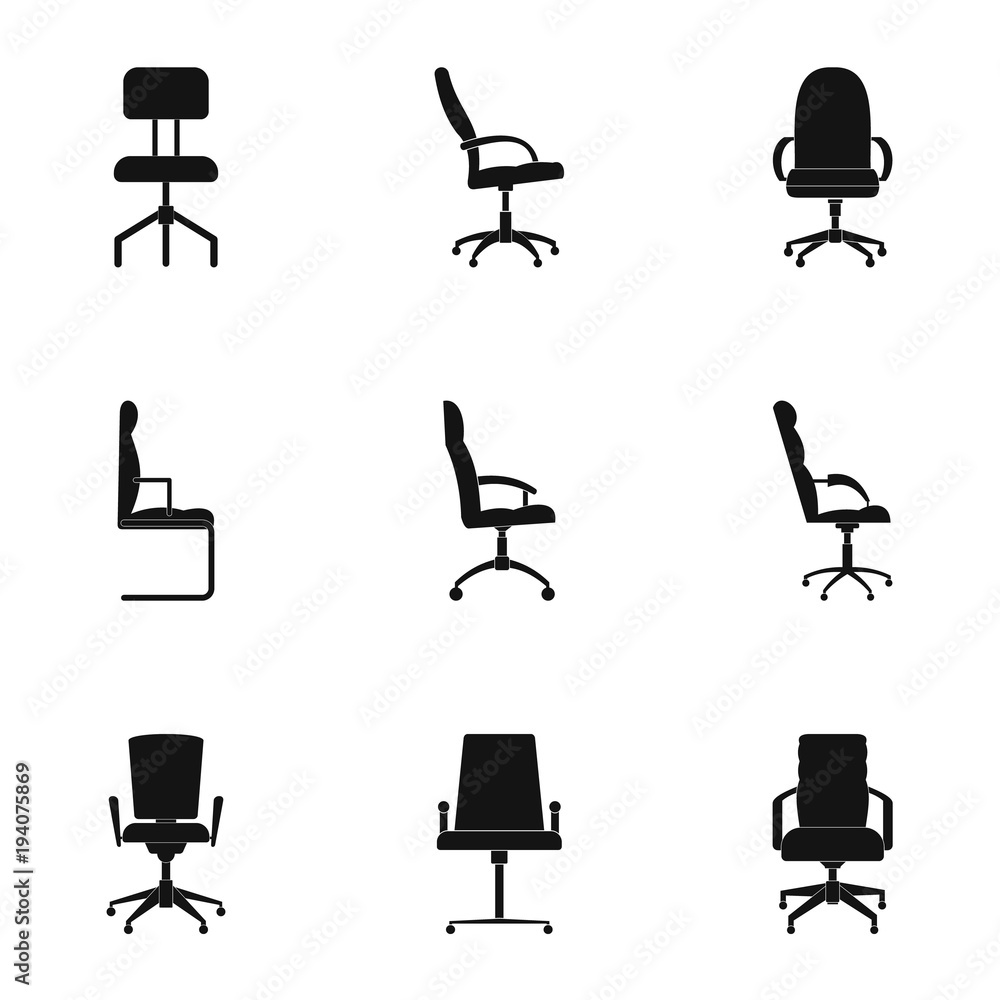 Poster saddle icons set. simple set of 9 saddle vector icons for web isolated on white background