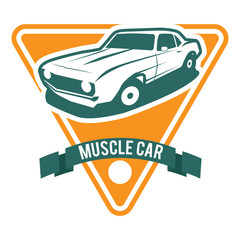 Muscle Car Logo Vector Template