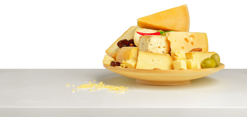 Delicious cheese on the table