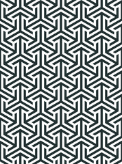 Geometric ornament based on a hexagonal grid
