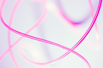 Abstract neon pink light on white