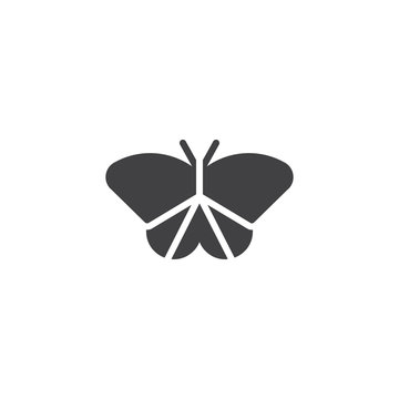 Moth vector icon. filled flat sign for mobile concept and web design. Butterfly simple solid icon. Symbol, logo illustration. Pixel perfect vector graphics