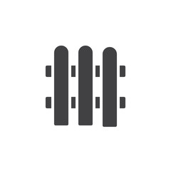 Fence vector icon. filled flat sign for mobile concept and web design. Garden wooden fence simple solid icon. Symbol, logo illustration. Pixel perfect vector graphics