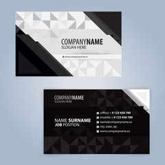 White and Black modern business card template, Illustration Vector 10